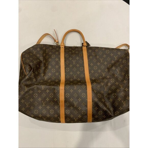 Louis Vuitton Brown Coated Canvas Keepall 60 Travel Duffle Bag FL0060 - Picture 10 of 16